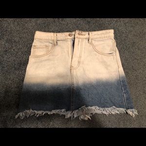 ombré jean skirt